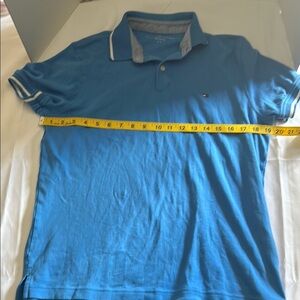 Tommy Hilfiger Blue Polo Shirt with Contrasting Collar
